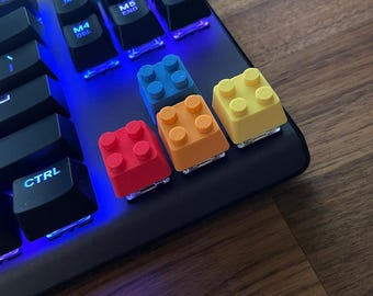 Teclas de construcción tipo ladrillo para teclado mecánico, compatibles con Cherry MX, teclas personalizadas para gamers, accesorio de teclado estilo juguete, teclas de regalo.