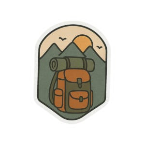 Hiking Sticker, Waterproof Vinyl Decal, Outdoor Lovers Gifts, Outdoor Camping Decor, Waterproof sticker, water bottle sticker, Hiking Gifts