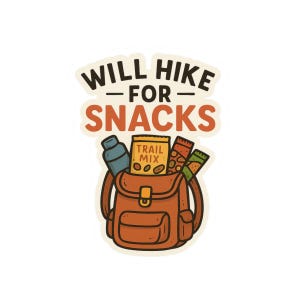 Hiking Sticker, Waterproof Vinyl Decal, Outdoor Lovers Gifts, Outdoor Camping Decor, Waterproof sticker, water bottle sticker, Hiking Gifts
