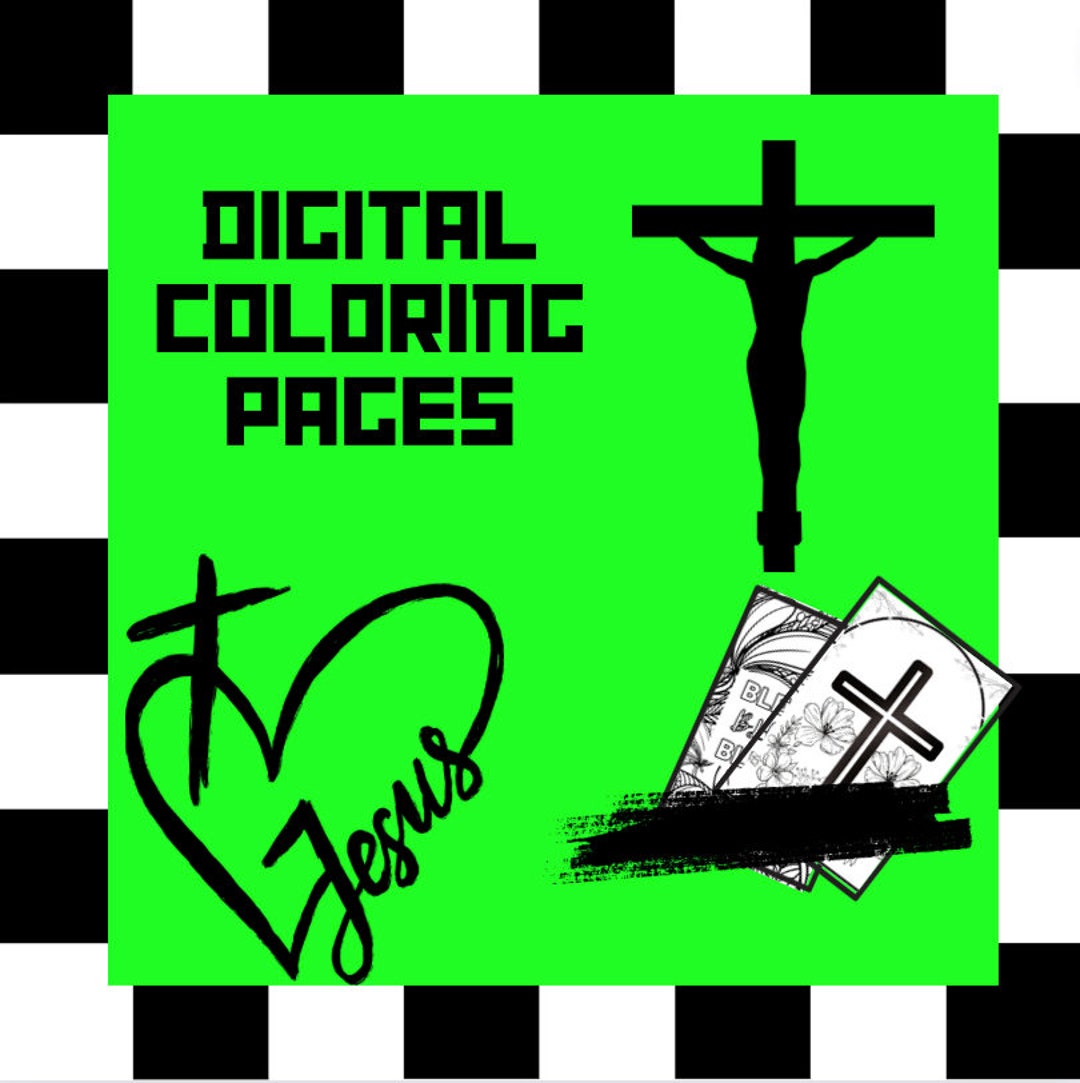 Digital Printable Coloring Page Book 5 Pages Etsy