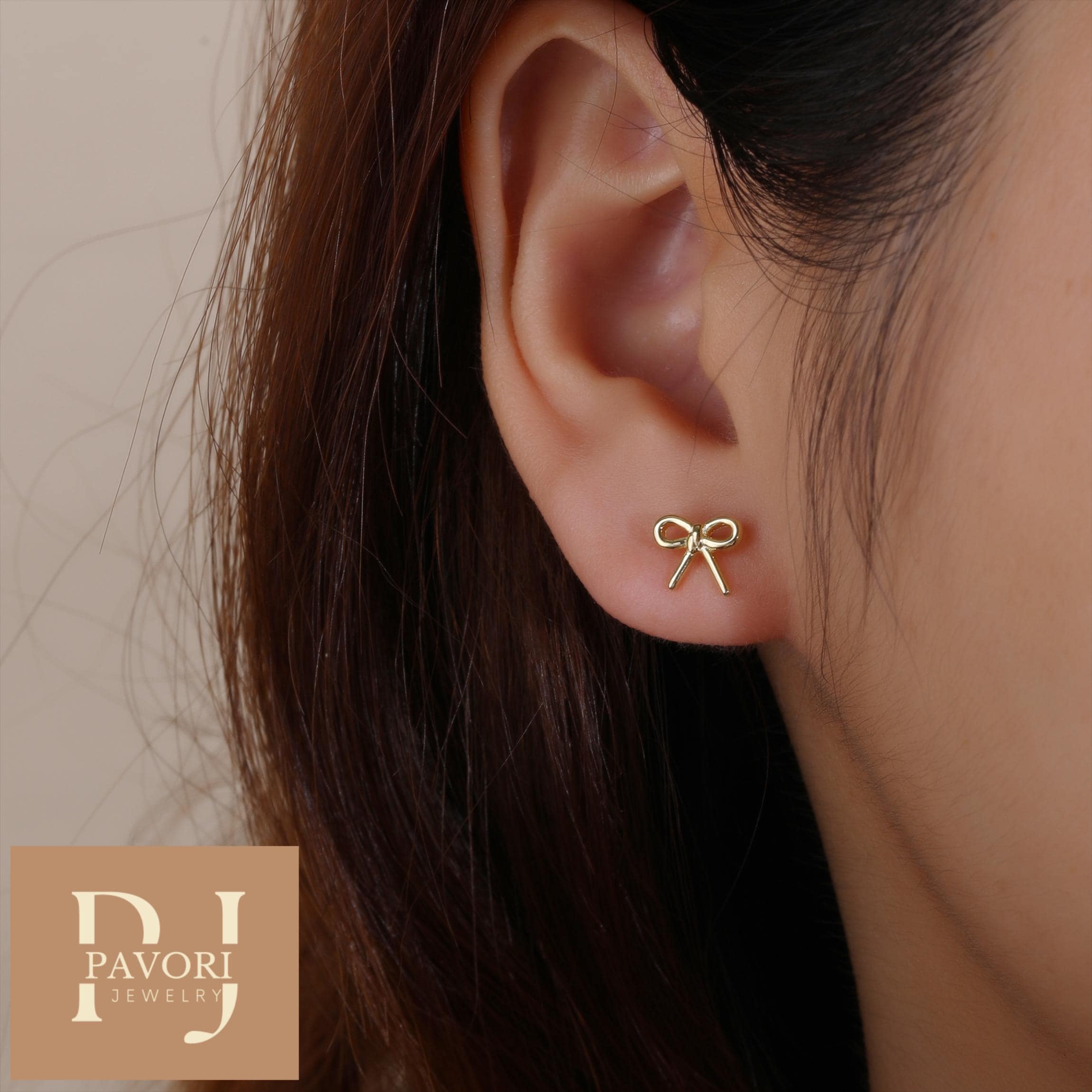 Bow Earrings, Knot Earrings, Gift Earrings, Bow Stud