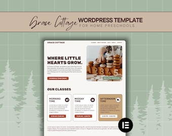 Grace Cottage — One-Page Elementor WordPress Template | Preschool • Daycare • Childcare • Kids Classes