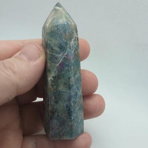 Ruby in Kyanite Crystal tower; 3 inches