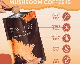 RYZE Pilzkaffeepulver, USDA Organic, 30 Portionen