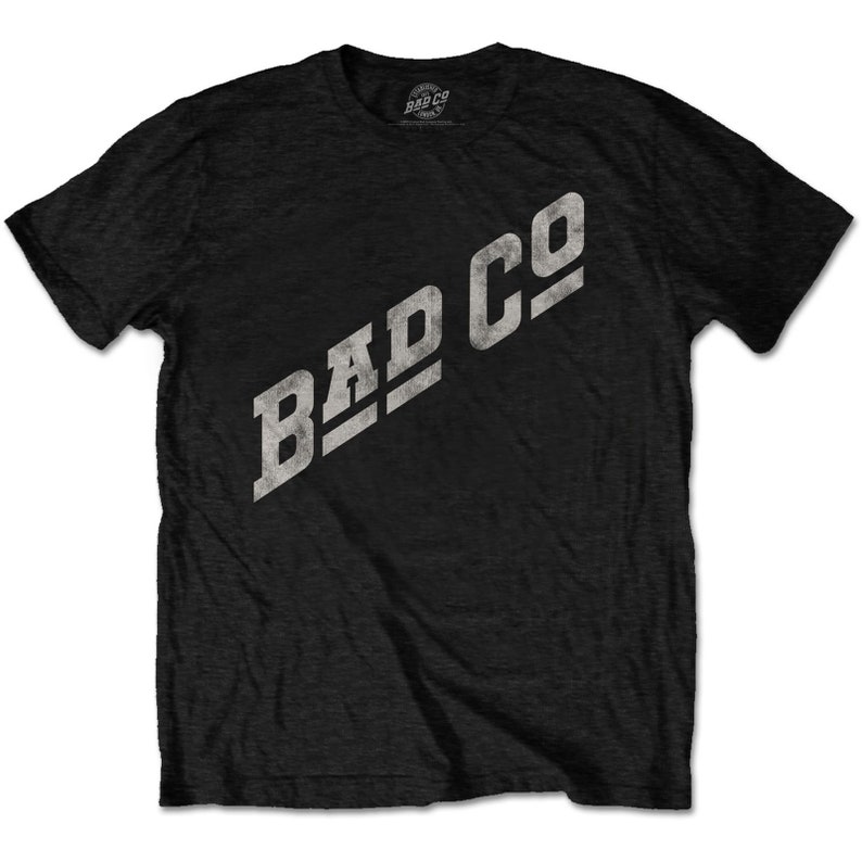 Bad Company: Slant Logo Black T-shirt officially Licensed - Etsy