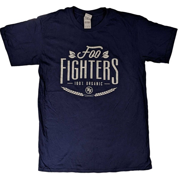 Foo Fighters: 100% Organic Navy Blue T-shirt (Officially Licensed)