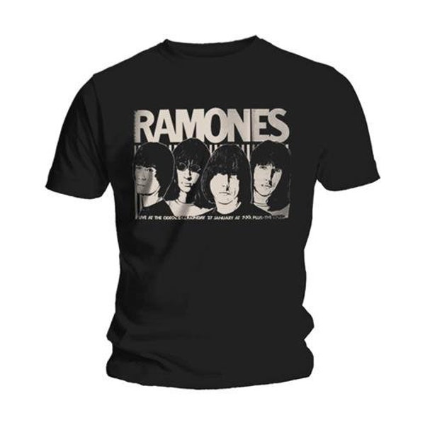 Ramones: Odeon Poster Black T-shirt (Officially Licensed)