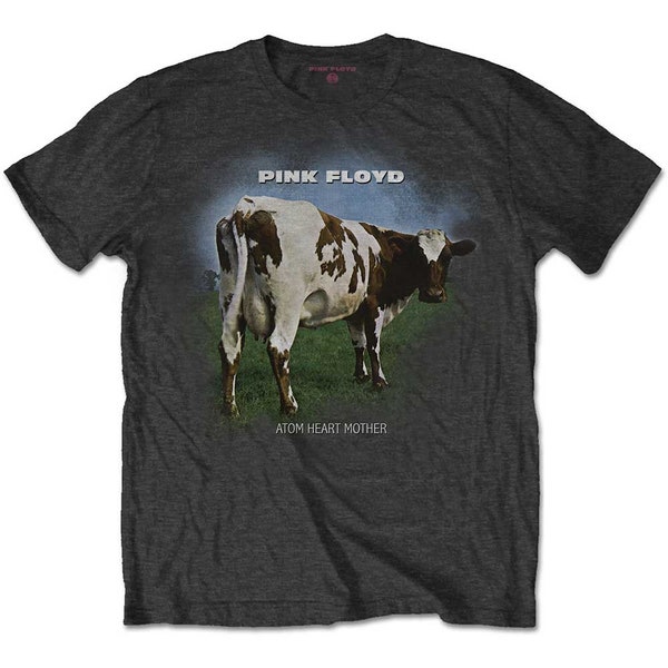 Pink Floyd: Atom Heart Mother Fade Charcoal T-shirt (Officially Licensed)