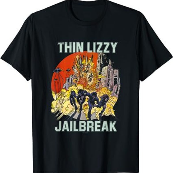 Thin Lizzy: Jailbreak Black Slim T-shirt (Officially Licensed)