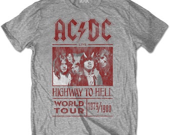 AC/DC: Highway to Hell World Tour 1979/1980 T-shirt (Officially Licensed)