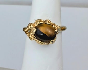 Vintage Tiger&#39;s Eye Ring sz. 7