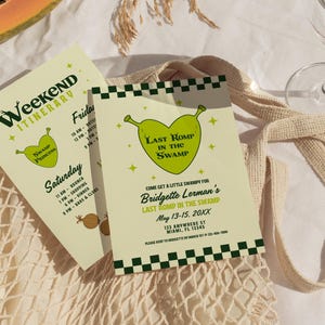 Last Romp in the Swamp Bachelorette Invitation Editable Template Same Swamp Forever Bachelorette Invite Itinerary Ogre Bachelorette Party