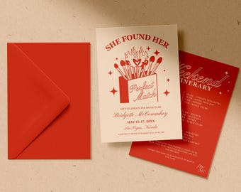 Perfect Match Bachelorette Party Invitation Template Cupid Bachelorette Party Itinerary Match Made in Heaven Hen Party Weekend Invite
