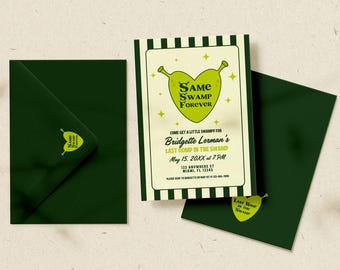 Last Romp in the Swamp Bachelorette Invitation Editable Template Same Swamp Forever Bachelorette Invite Itinerary Ogre Bachelorette Party