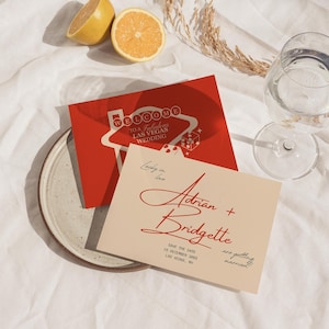 Lucky in Love Save the Date bruiloft uitnodiging Las Vegas bruiloft uitnodiging sjabloon vintage bruiloft briefpapier perfecte match bruiloft briefpapier