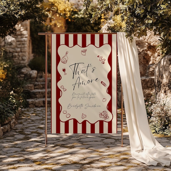 That's Amore Bridal Shower Welcome Sign Template Italian Bridal Shower Sign Custom That's Amore Welcome Sign Italian Wedding Welcome Sign