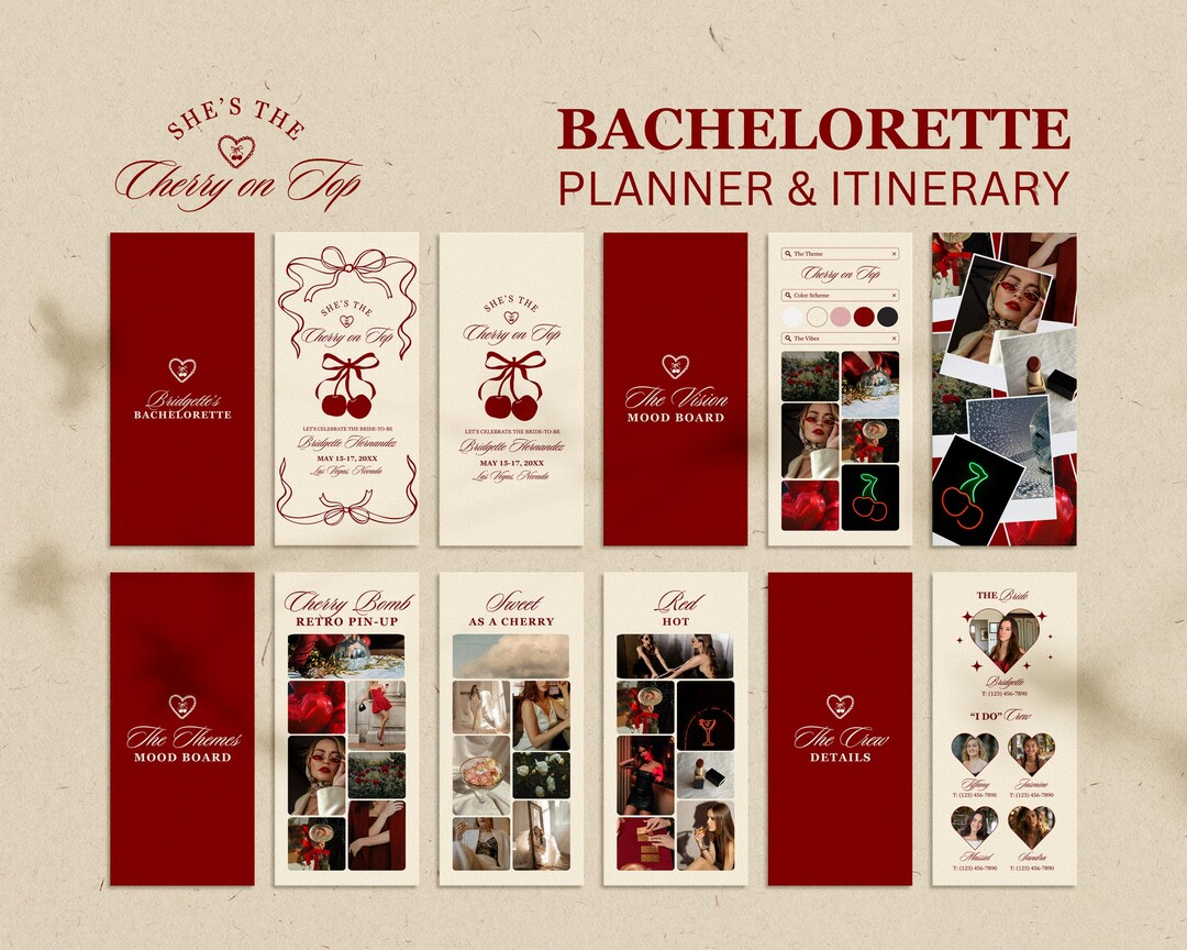 Digital Bachelorette Party Planner Template Luxe Bachelorette Weekend ...