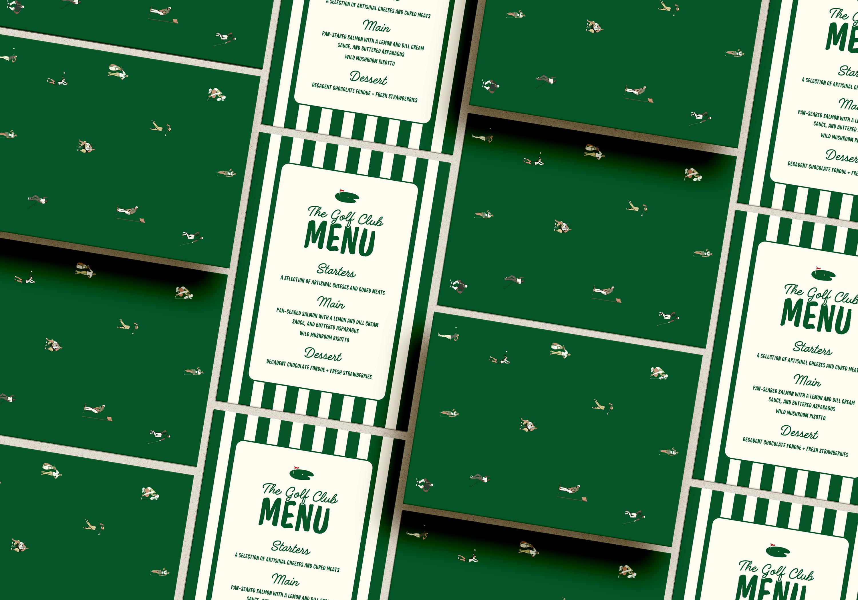 Golf Course Menu Template Golf Club Menu Template Old Money Country Club Menu and Place Cards ...