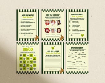 Funny Ogre Bachelorette Party Game Templates Same Swamp Forever Bachelorette Games Editable Last Romp in the Swamp Party Game Templates