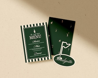 Golf Club Menu Template Country Club Menu and Place Cards Old Money Classy Golf Party Decor Let's Par-Tee Birthday Template Custom Menu