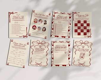 Cherry on Top Bridal Shower Games Editable Bridal Shower Game Templates DIY Bachelorette Games Custom Bachelorette Party Games Cherry on Top