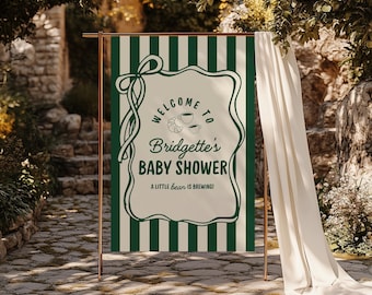 Cafe Bebe Baby Shower Welcome Sign Template Coffee Shop Baby Shower Sign Cozy Coffee Baby Sprinkle Baby is Brewing Baby Shower Editable Sign
