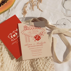 Convite de casamento em Las Vegas Lucky in Love Convite de casamento Cartas de baralho Modelo de convite de casamento Papelaria de casamento vintage Combinação perfeita
