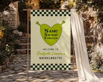 Same Swamp Forever Welcome Sign Template Editable Last Romp in the Swamp Bachelorette Welcome Sign Funny Ogre Bachelorette Party Sign Bach