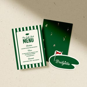 Golf Club Menu Template Old Money Country Club Menu and Place Cards Classy Golf Party Decor Let's Par-Tee Birthday Template Custom Menu