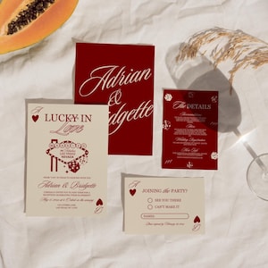 Vegas Elopement Invitation Template Vegas Reception Invitation Lucky in Love Wedding Playing Cards Invitation Elopement Announcement Invite