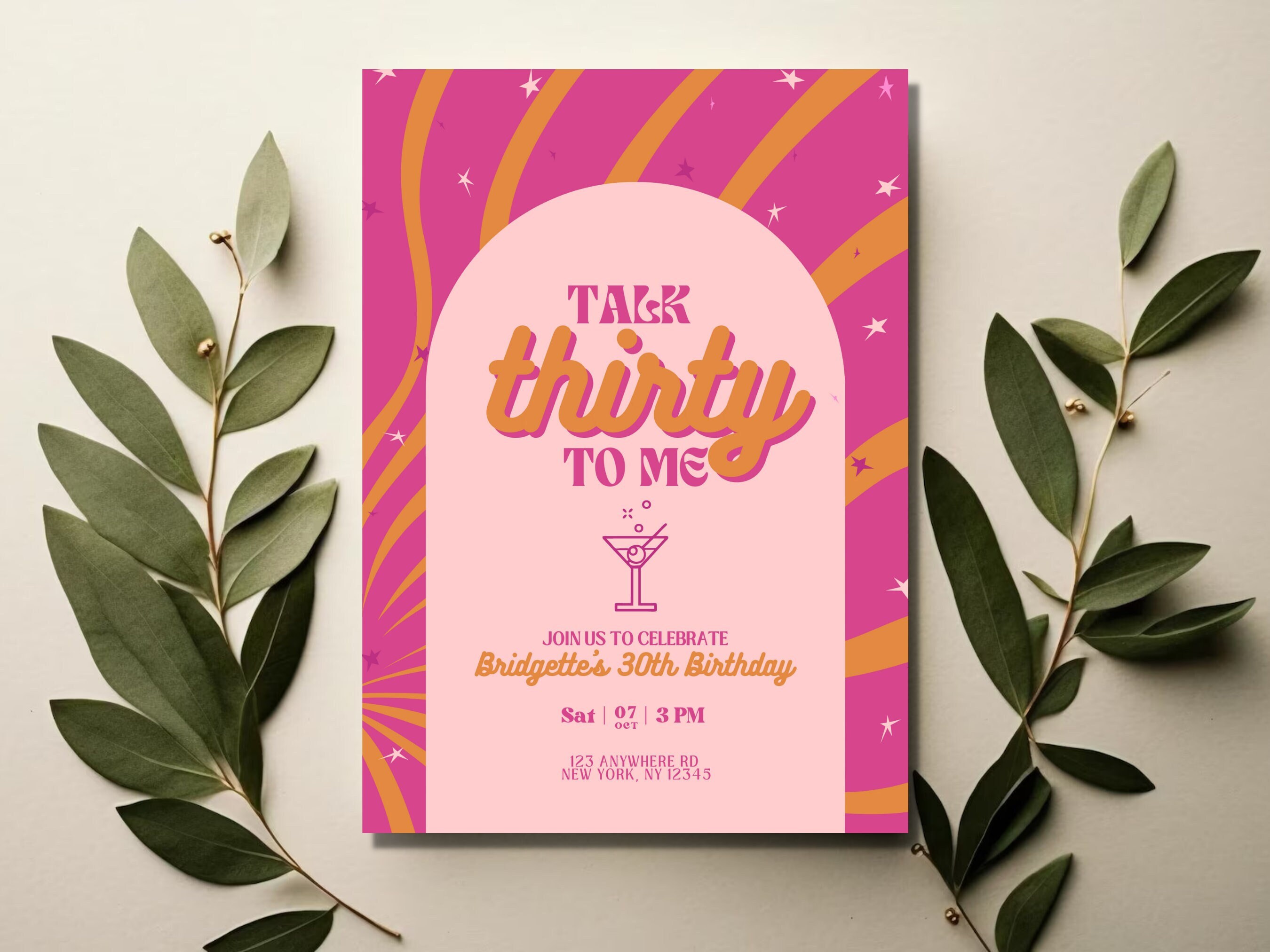 30th Birthday Invitation Dirty Thirty Birthday Party Retro Talk Thirty to Me Birthday Theme Invite Template Editable Instant