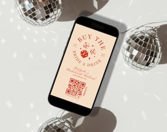 Sjabloon Instagramverhaal vrijgezellenfeest: aangepaste QR-code (digitale download, canvasjabloon)