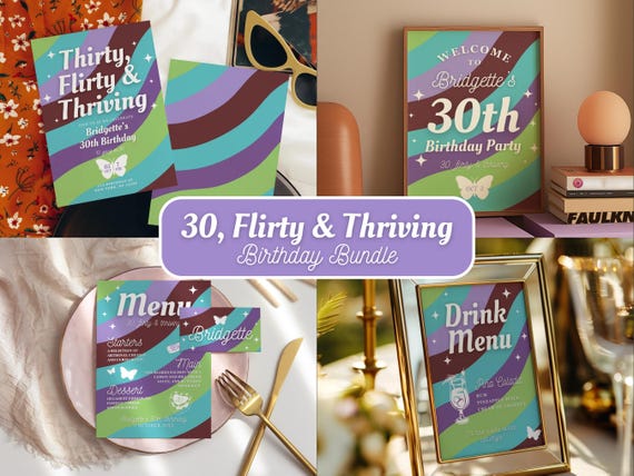 13 Going on 30 Birthday Bundle Templates Editable 30th  display picture 1
