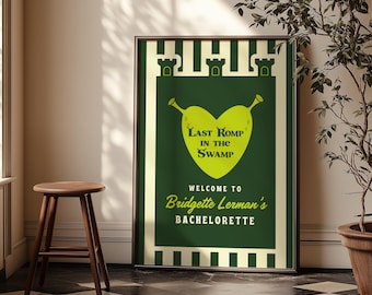 Last Romp in the Swamp Welcome Sign Template Editable Same Swamp Forever Bachelorette Welcome Sign Funny Ogre Bachelorette Party Sign Bach
