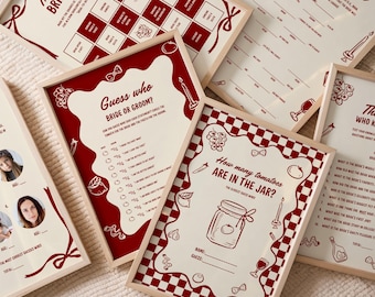 Giochi per addio al nubilato a tema italiano (modelli Canva fai da te)