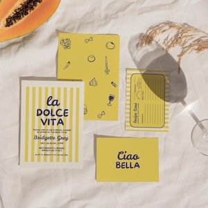 La Dolce Vita Invitation Template Ciao Bella Bridal Shower Italian Dinner Party Invite Italian Themed Birthday Amalfi Mediterranean Summer