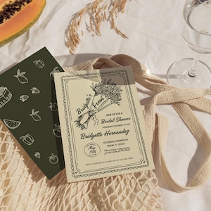 Modello di invito per la festa nuziale "Fresco dal mercato" Modello di invito per la festa nuziale "Fresco dal mercato" immagine 1