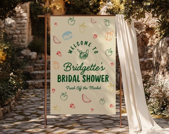 Modèle de plaque de bienvenue pour la douche nuptiale fraîchement sorti du marché