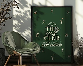 New to the Club Golf Baby Shower Welcome Sign Template Editable Golf Baby Shower Vintage Country Club Golf Party Welcome Sign Old Money Golf