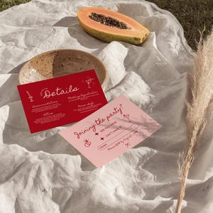 Hochzeits Details & Antwortkarten Vorlage Handgeschriebene Vintage Hochzeitseinladung Handgezeichnete Scribble Illustration Personalisierte Hochzeitseinladung