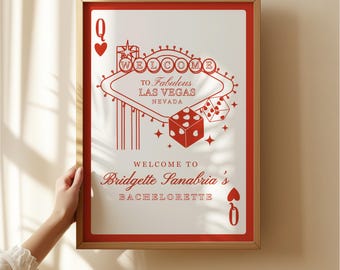 LUCKY IN LOVE Editable Welcome Sign Template Casino Wedding Custom Las Vegas Bachelorette Welcome Sign Vintage Wedding Instant Download