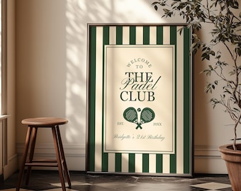 Padel Welcome Sign Template Elegant Country Club Party Decor Padel Ball Birthday Welcome Sign Editable Canva Template Padel Court Sign