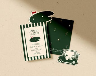 Golf Baby Shower Invitation Template Old Money Country Club Invitation Editable Golf Masters Baby Shower Invite New to the Club Baby Shower