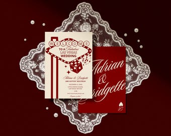 Vegas Wedding Invitation Template Editable Lucky in Love Wedding Invite Vintage Vegas Wedding Invitation Hand Drawn Vegas Wedding Invite