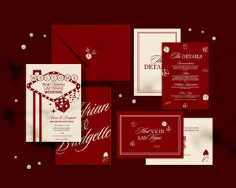 Retro Vegas Wedding Invitation Template Editable Lucky in Love Wedding Suite Vintage Vegas Wedding Invite Hand Drawn Vegas Wedding Itinerary
