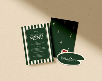 Golf Menu Template Vintage Country Club Menu and Place Cards Old Money Golf Party Decor Classy Let's Par-Tee Menu Template Custom Menu