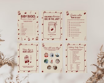 She's Ready to Pop Baby Shower Game Templates Editable Vintage Soda Baby Shower Games Retro Pop Baby Shower Games Custom Baby Sprinkle Games