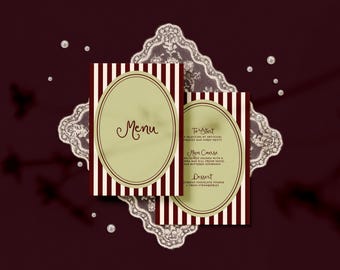 Whimsical Wedding Menu Template Editable Colorful Wedding Menu Hand Drawn Wedding Menu Design Whimsical Wedding Decor Custom Canva Template