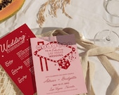 Vintage Vegas Wedding Itinerary Template: Lucky in Love Theme (Digital Download, Canva Template)