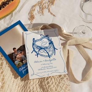 Kleurrijke handgeschreven bruiloftsuitnodiging Minimale huwelijksuitnodiging Vintage bruiloft illustratie eigenzinnige bruiloft aangepaste handgetekende harttaart